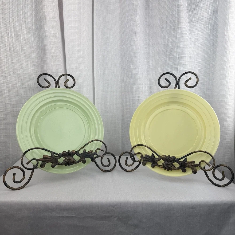 Hazel Atlas Moderntone Platonite Green Yellow 9